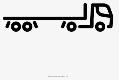 Transparent Flatbed Trailer Clipart - Flatbed Truck And Trailer Icon, HD Png Download, Transparent PNG