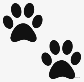 Paw Print Animal Free Black White Clipart Images Clipartblack - Purple Puppy Paw Print, HD Png Download, Transparent PNG
