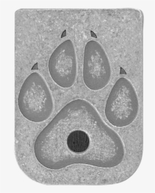 Dog Paw Stainless Steel Rugged Finish Mag Plate - Drop, HD Png Download, Transparent PNG