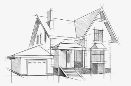 Sketch Of House - Sketch, HD Png Download, Transparent PNG