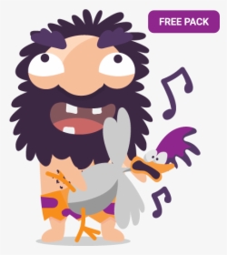 Cave Man Free Stickers Pack - Cave Emoji, HD Png Download, Transparent PNG