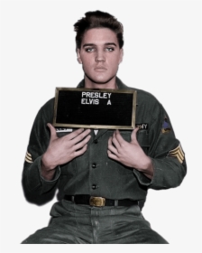Elvis Presley Army Mugshot - Army Elvis Presley, HD Png Download, Transparent PNG