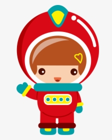 B Clipart Space Personagens Astronauta Png- - Cute Astronaut Clipart, Transparent Png, Transparent PNG
