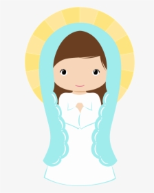 De Virgencitas Please Comuni - Virgin Mary Cartoon Png, Transparent Png, Transparent PNG
