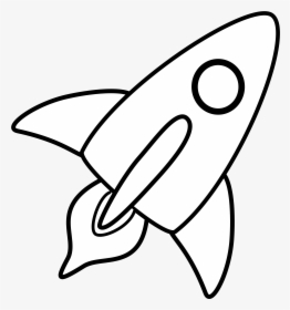 Space Rocket Clip Art Bla - Clip Art Rocket Ship Black And White, HD Png Download, Transparent PNG