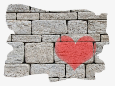 Heart On Cinder Block Wall - Loving People, HD Png Download, Transparent PNG