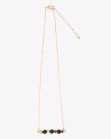 *gold Lava Beads Bar Necklace - Chain, HD Png Download, Transparent PNG