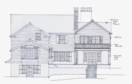 Vazac Contracting Additions Elevation Sketch - Architecture, HD Png Download, Transparent PNG