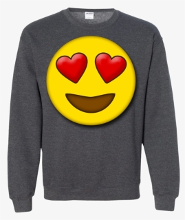 Cute Heart Eyes Emoji Valentine S Day Love Ls Shirt/hoodie/sweatshirt, HD Png Download, Transparent PNG