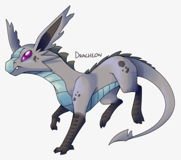Dragon Evolves From Eevee While Holding A Dragon Scale, HD Png Download, Transparent PNG