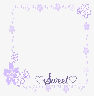 #mq #purple #flowers #flower #sweet #frame #frames, HD Png Download, Transparent PNG