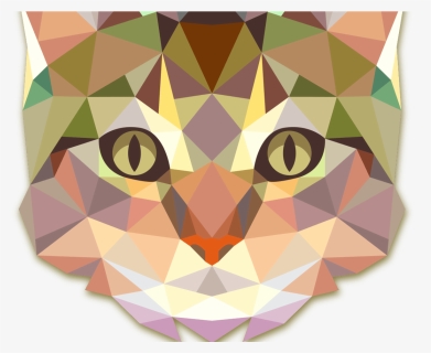 Createdprototype Geometric Cat Face Clipart , Png Download, Transparent Png, Transparent PNG