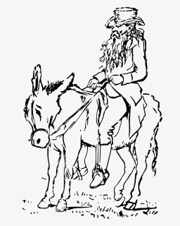Old Man On Donkey Clip Arts, HD Png Download, Transparent PNG