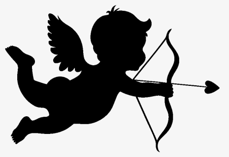 Cupid Silhouette Drawing, HD Png Download, Transparent PNG