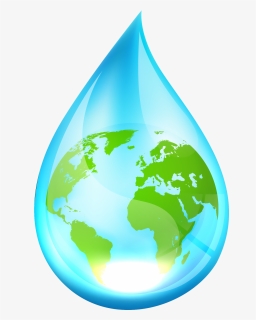 Water Droplet With World , Png Download, Transparent Png, Transparent PNG