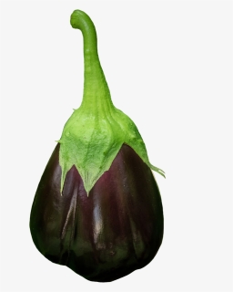 Eggplant With Stem, HD Png Download, Transparent PNG