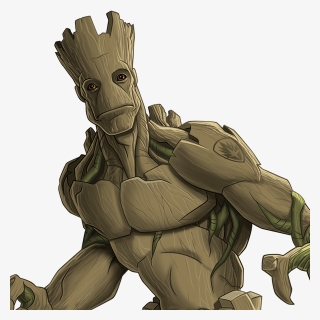 Guardians Of The Galaxy Cartoon Groot , Png Download, Transparent Png, Transparent PNG