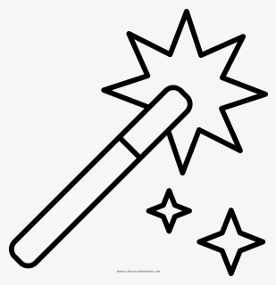 Magic Wand Coloring Page, HD Png Download, Transparent PNG