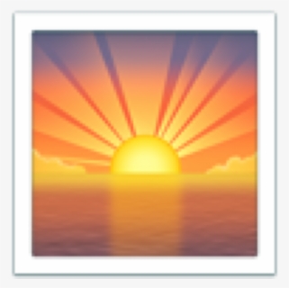 #sunset #polaroid #frame #picture #square #emoji #cute, HD Png Download, Transparent PNG