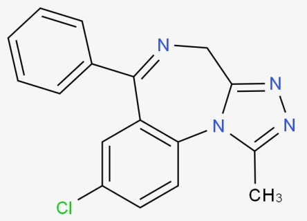 Alprazolam 分子结构 Cas 28981 97 7), HD Png Download, Transparent PNG