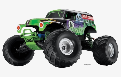 Grave Digger Monster Truck Clipart Png, Transparent Png, Transparent PNG