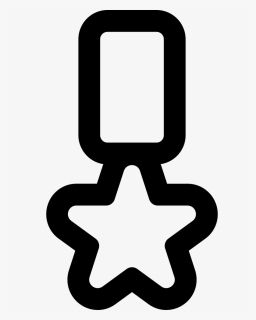 Star Medal Condecoration Outline, HD Png Download, Transparent PNG