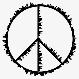 Peace Sign City Silhouette Clip Arts, HD Png Download, Transparent PNG