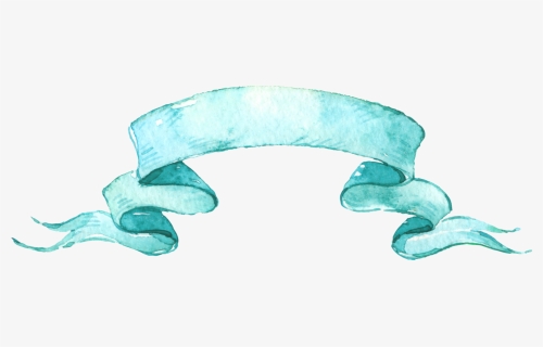 #watercolor #scroll #banner #teal #mint #png, Transparent Png, Transparent PNG