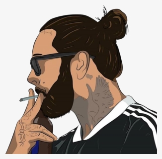 Postmalone Post Malone Posty Png Crop Cropped Celebrity, Transparent Png, Transparent PNG
