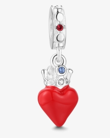 Coração Vermelho Berloque Prata Swarovski Cristal - Locket, HD Png Download, Transparent PNG
