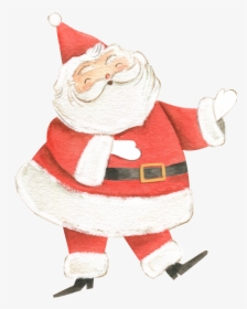 Hand Drawn Watercolor Santa - Santa Claus, HD Png Download, Transparent PNG