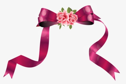 Decorative With Roses Image - Decorative Ribbon Png, Transparent Png, Transparent PNG