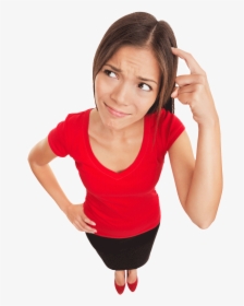 Confused Girl Smtg - Woman Scratching Her Head, HD Png Download, Transparent PNG