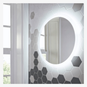 Illuminated Bathroom Mirror Round, HD Png Download, Transparent PNG