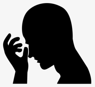 And - Silhouette Of Man Thinking, HD Png Download, Transparent PNG