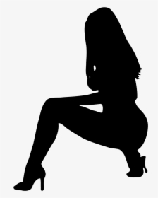 Woman Silhouette 52 Clip Arts - Sitting Woman Silhouette Shape, HD Png Download, Transparent PNG
