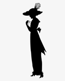 1911 Fashion Silhouette Clip Arts - Woman Hat Silhouette Png, Transparent Png, Transparent PNG
