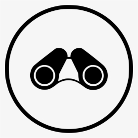Line Art,nose,circle,clip Book,binoculars - Telescope Icon Round Black, HD Png Download, Transparent PNG