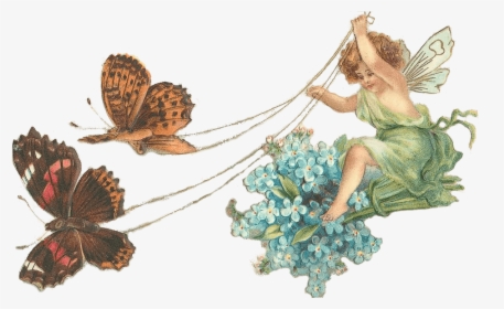 Fairy With Butterflies - Transparent Fairy, HD Png Download, Transparent PNG