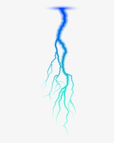 Blue Realistic Lightning Clipart Transparent Background, HD Png Download, Transparent PNG