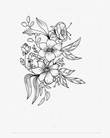 Floral Hand Drawn Png, Transparent Png, Transparent PNG