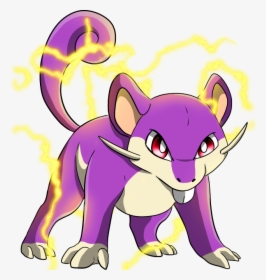 Pokemon Shiny Rattata Lightning Is A Fictional Character - Pokemon Rattata, HD Png Download, Transparent PNG