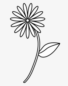Simple Flower Drawings - Simple Flower Drawing Easy, HD Png Download, Transparent PNG