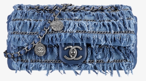 Handbag Denim Fashion Jeans Chanel Free Transparent - Chanel Denim Bag Fringe, HD Png Download, Transparent PNG