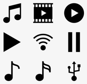 Solid Media Elements - Music Icon Vector, HD Png Download, Transparent PNG