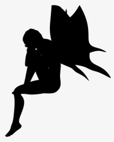 Tinker Bell Disney Fairies Fairy Silhouette Art - Vector Male Fairy Silhouette, HD Png Download, Transparent PNG