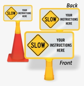Cone Clipart Safety Cone - Traffic Cone Sign Holder, HD Png Download, Transparent PNG