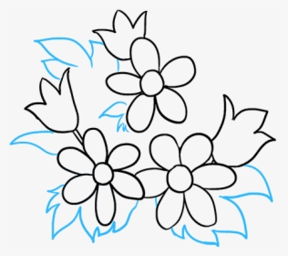 How To Draw Flower Bouquet - Flower Bouquets Easy For Drawing, HD Png Download, Transparent PNG