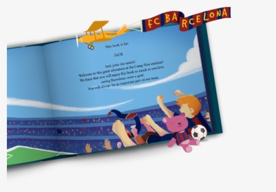 Personalized Book Fc Barcelona Camp Nou - Cartoon, HD Png Download, Transparent PNG