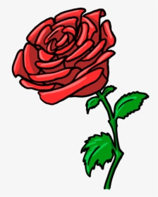 Petal Drawing Cartoon Rose - Cartoon Red Rose Png, Transparent Png, Transparent PNG